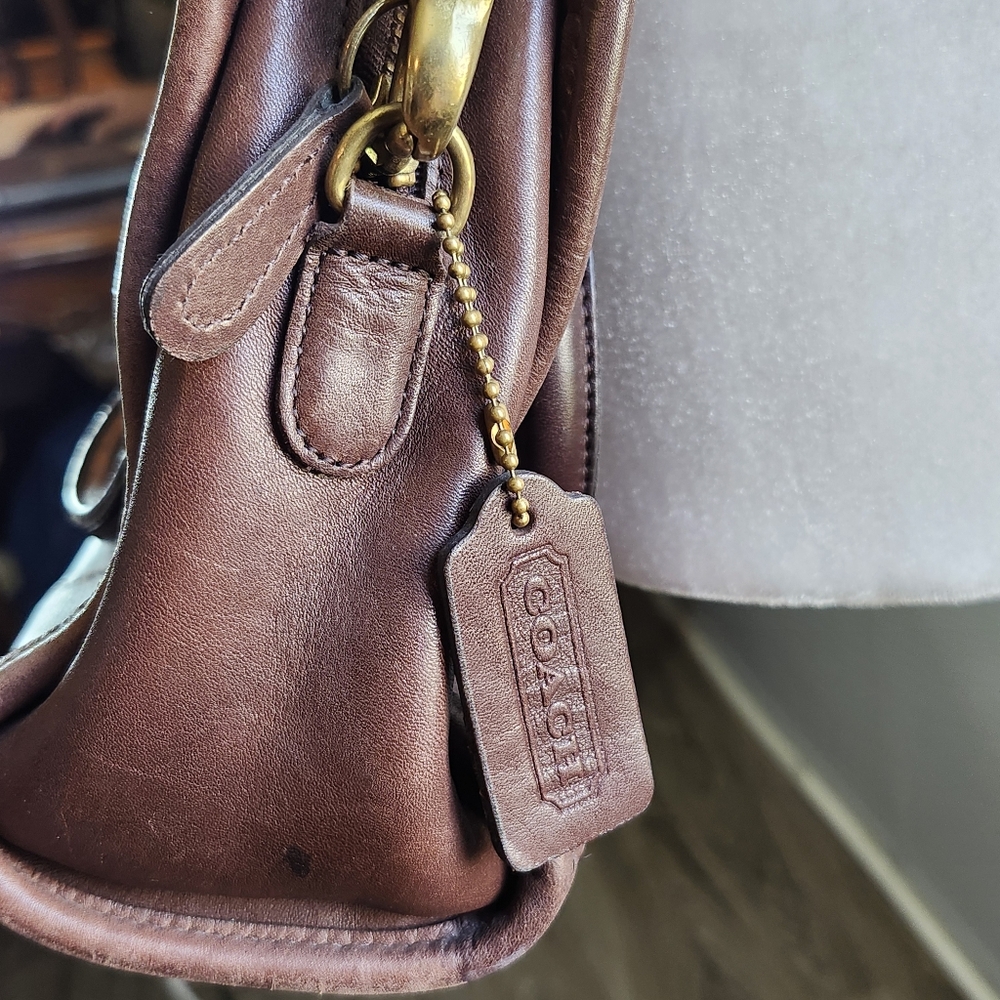 Vintage Coach Leather Satchel Crossbody Bag Purse - Picture 2 of 11